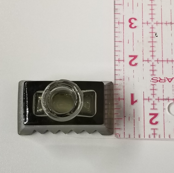 Vintage Art‎ Deco Smoked Glass Perfume Bottle With Tall Ornate Glass Stop… - Picture 12 of 13